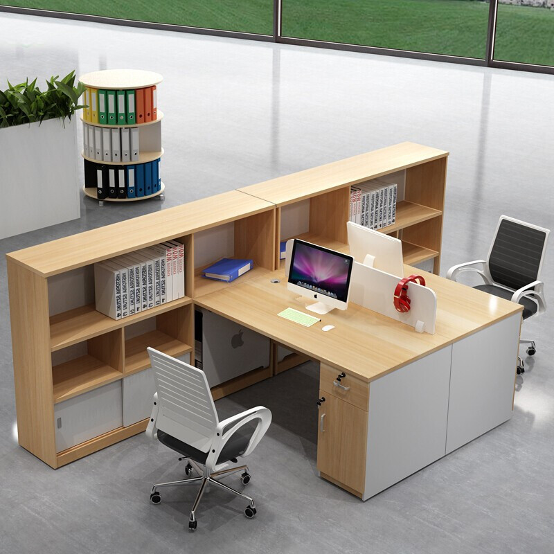 <b>职员办公桌四人位员工电脑桌椅组合简约现代工</b>