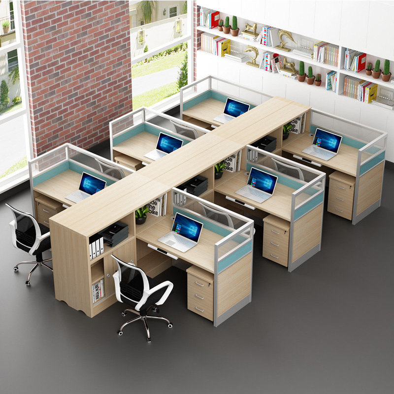 北京职员办公桌椅组合简约现代2/4/6人位屏风工位