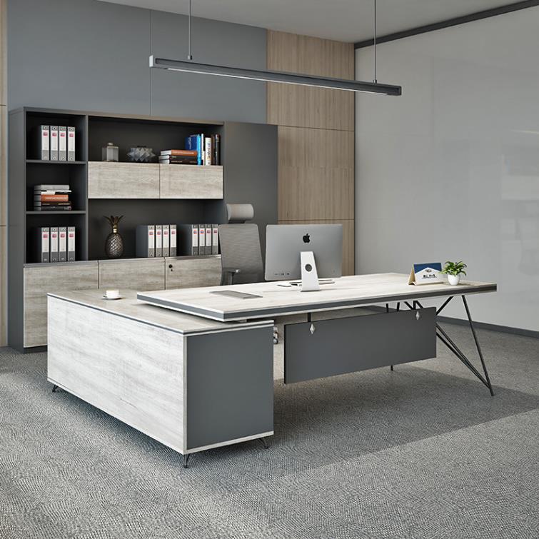 北京现代老板办公桌椅组合办公家具大班台总裁