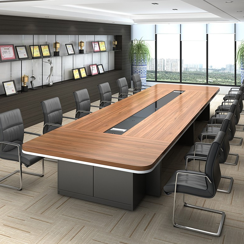 北京大型会议桌简约现代多人开会办公桌洽谈桌