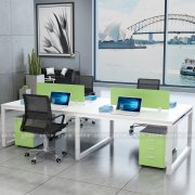 职员办公桌椅组合46人位贵阳简约现代台式电脑桌