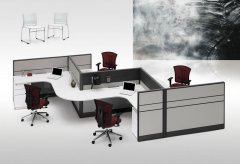 职员办公桌椅组合简约现代办公室员工工位4四