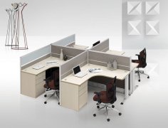 北京办公室家具简约现代办公桌椅组合2468人位职