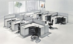 职员办公桌 简约现代4人位昆明办公家具工作位员